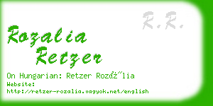 rozalia retzer business card